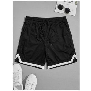 Manfinity Hypemode Men Contrast Tape Mesh Shorts